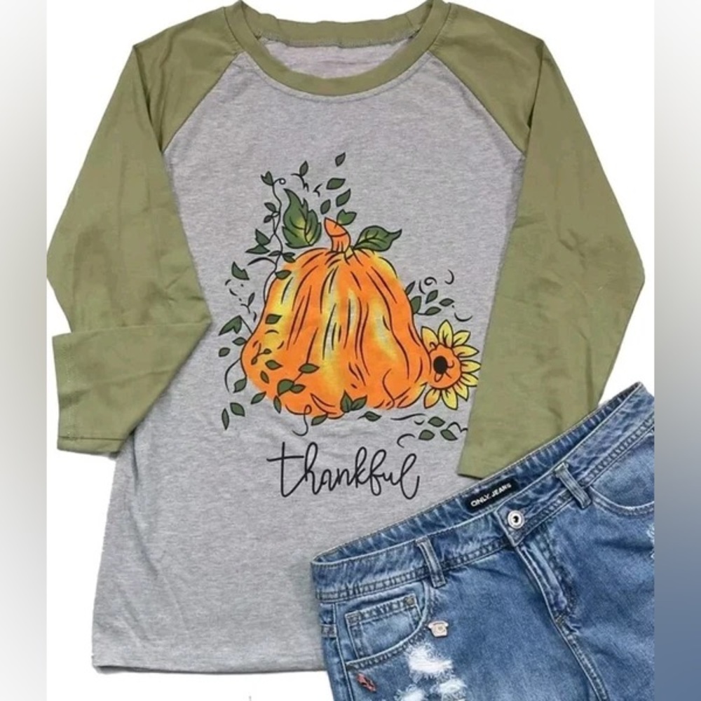 Thankful *New in Package* 3/4 Sleeve Tee Shirt